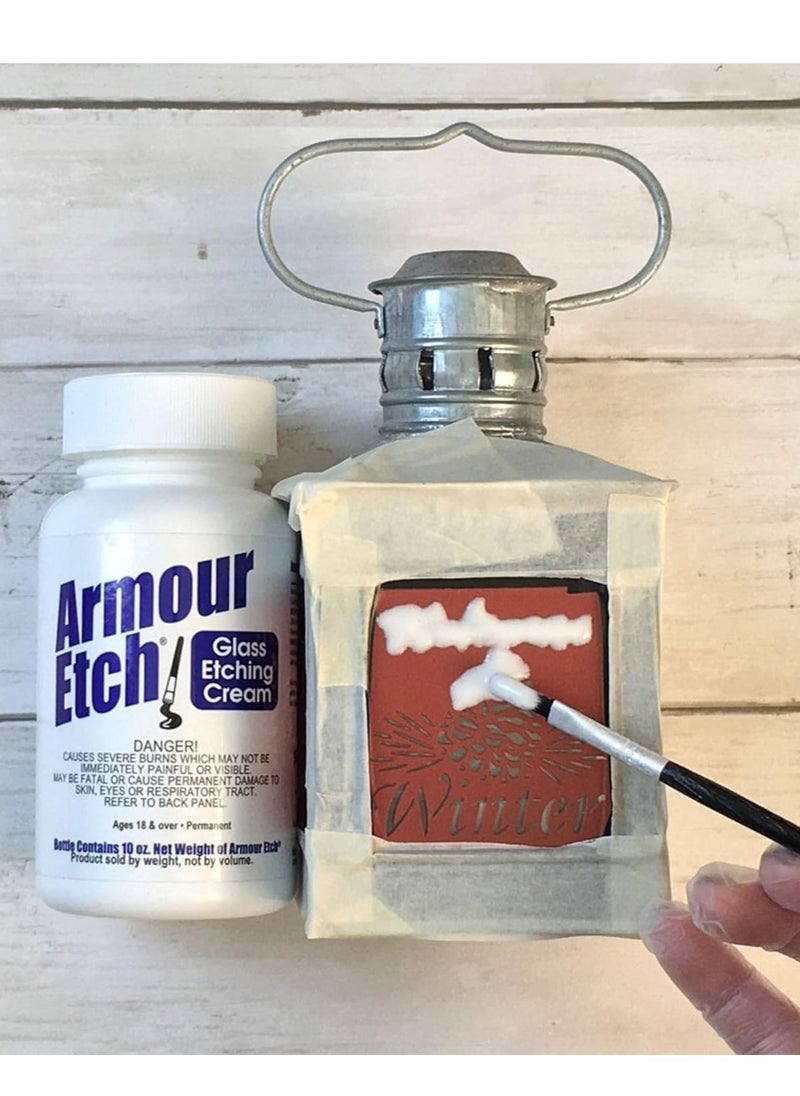 Armour Etch - Armour Etch Glass Etching Cream - Create Stunning Designs on Glass Surfaces - Etching Cream for Glass by Armour Products - 2.8 oz Net Weight - Image 1