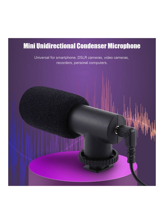 Mini Unidirectional Condenser Microphone Black - Image 5