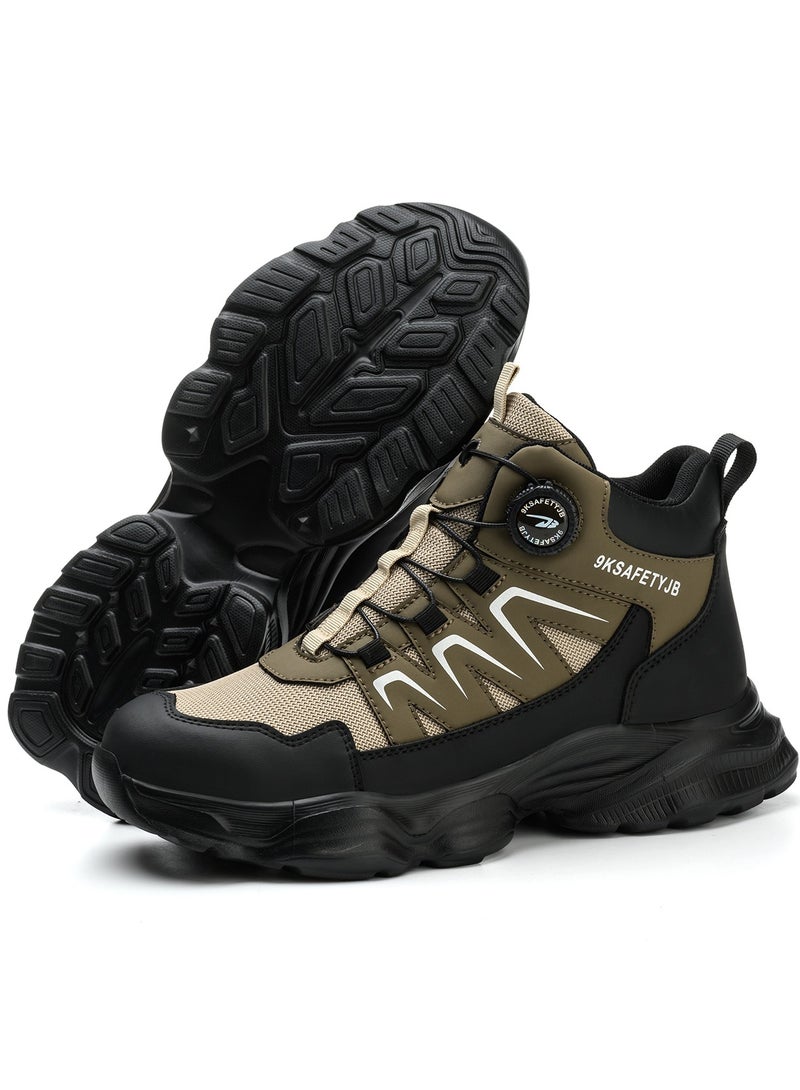 9KSAFETYJB Men's Lightweight Steel-Toe Shoes | Comfortable Slip-On Safety Sneakers | Stylish, Puncture-Resistant, and Durable Work Boots, Ideal for Industrial and Construction Settings - Image 2