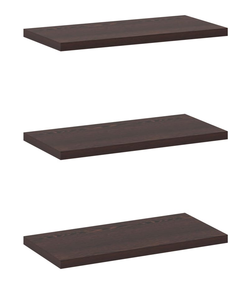 Madhuran MDF Engineered Wood Wall Mounted Shelf Set of 3 (25x12 CM,Wenge) Living Room Bedroom Home Decoration Items Storage Floating Self Racks Office Study - Image 4