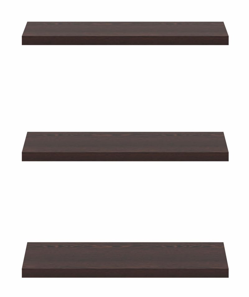Madhuran MDF Engineered Wood Wall Mounted Shelf Set of 3 (25x12 CM,Wenge) Living Room Bedroom Home Decoration Items Storage Floating Self Racks Office Study - Image 5