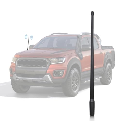 Anina 13" Car Antenna Mast for Ford 2012-2022 F150 F250 F350 Super Duty Explorer Ranger Escape Focus Aerial FM/AM Radio Antenna Car Wash Proof Durable Flexible Rubber - Image 1