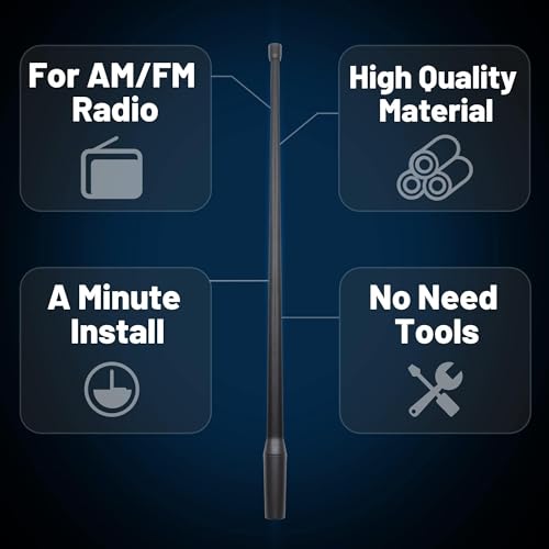 Anina 13" Car Antenna Mast for Ford 2012-2022 F150 F250 F350 Super Duty Explorer Ranger Escape Focus Aerial FM/AM Radio Antenna Car Wash Proof Durable Flexible Rubber - Image 5
