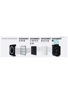 COWAY COWAY Air Purifier for Large Home Bedroom 1,748ft², USA Best Air Purifier by NYT, 3-in-1 Filter, GreenHEPA, Air Quality Monitor, Removes 99.99% Pet, Dust, Odours, Allergies, Quiet 24db, Mighty Black  - Image 5