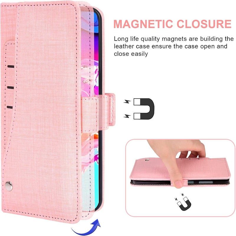 Asuwish Compatible with Samsung Galaxy A51 4G Wallet Case Tempered Glass Screen Protector and Leather Flip Cover Card Holder Cell Phone Cases for Glaxay A 51 Gaxaly M40S 51A A515F S51 Women Men Gray - Image 4