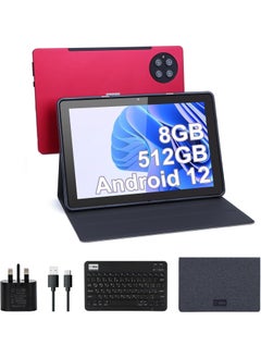 C idea Tablet CM8800 Screen size 10 inches 5G Wi-Fi connection storage 8GB RAM 512GB storage capacity Supports dual SIM With keyboard and protective cover (Red) - pzsku/ZCBB9D05A7FBE6E965524Z/45/_/1718696923/928270ad-27cd-4cc2-8fb6-137d7f796fb2