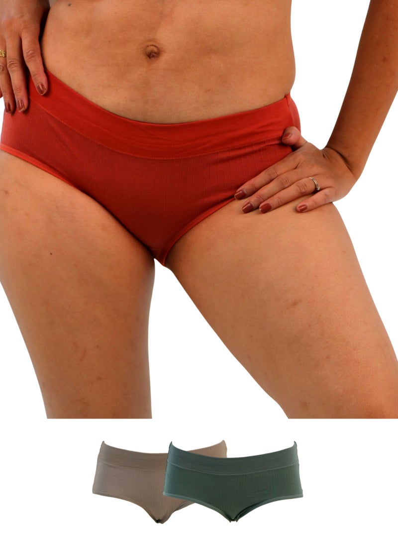 JOANNA JOANNA 108265 Women's Stretch Design Mid Rise 3-Pack Panties, Multicolor  - Image 1