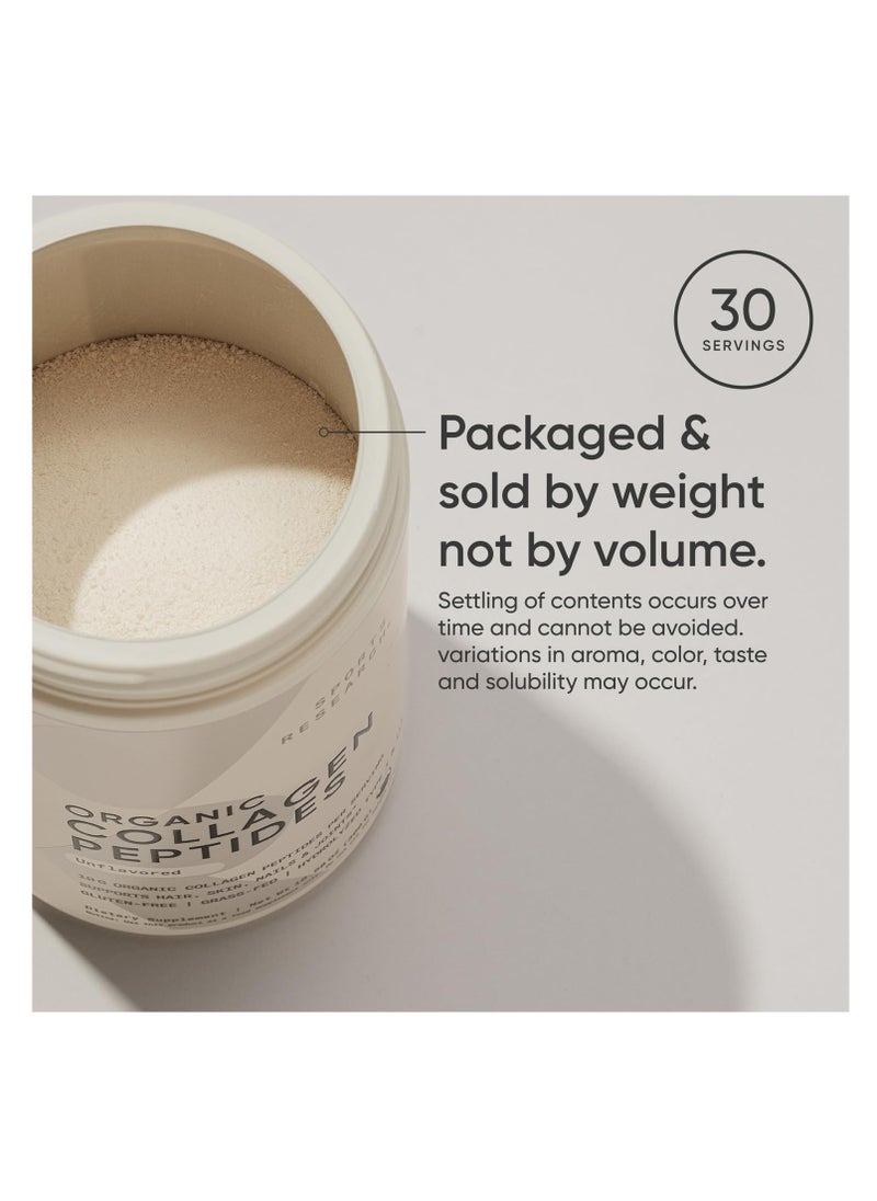 SPORTS RESEARCH - SR Organic Collagen Peptides Unflavored 300g 30 servings - Image 1