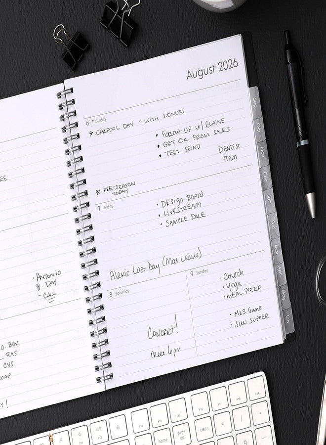 Blue Sky 2026-2027 Weekly and Monthly Academic Year Planner Calendar, July 2026 - June 2027, 7" x 9", Flexible Cover, Wirebound, Laminated Tabs, Enterprise Navy - Image 2
