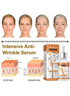 iBealee Anti Aging 30% Vitamin C Serum Get Rid of Acne Marks Shrink Essence Fine Facial Lines Fade Brighten Pores Retinol and Hyaluronic Acid Serum for Brightening Firming and Hydrating Retinol Serum 20ml  - Image 5