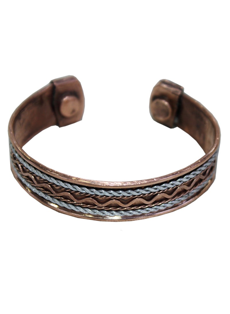 Pure Copper Magnetic Bracelet, Pure Copper Therapy Effective & Natural Relief Cuff for Women's & Men's - Image 1