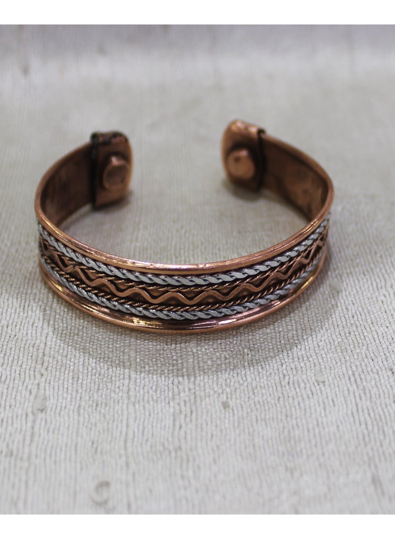 Pure Copper Magnetic Bracelet, Pure Copper Therapy Effective & Natural Relief Cuff for Women's & Men's - Image 2