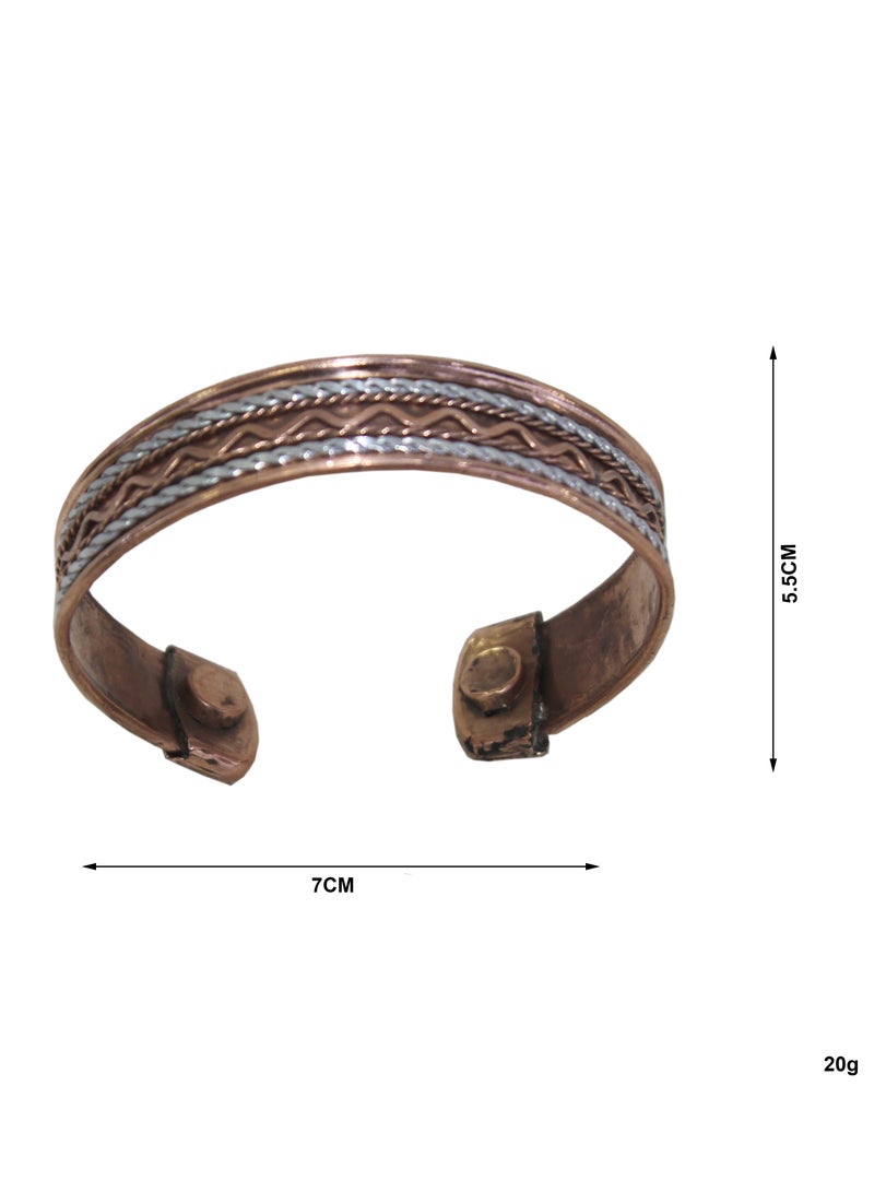 Pure Copper Magnetic Bracelet, Pure Copper Therapy Effective & Natural Relief Cuff for Women's & Men's - Image 3
