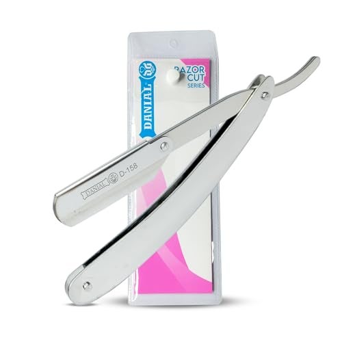 DANIAL Stainless Steel Heavy Duty Professional Razor for Men | Precision Beard Shaping & Clean Shaving | Durable Metal Straight Razor with Anti-Slip Handle | Suitable for Barbers & Home Grooming - Image 1