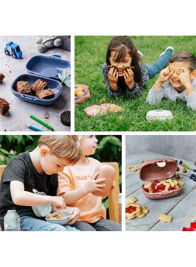 monbento - Children's snack box MB Gram blue Dino - BPA-free snack box ideal for school, picnic, holidays, hiking - Dinosaur snack box for boys and girls - Customisable and durable - Image 4