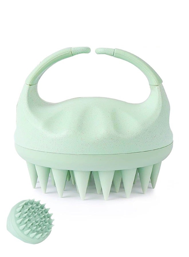 فرشاة شامبو مدلك فروة الرأس للشعر بشعيرات سيليكون ناعمة (أسود) - Image 1