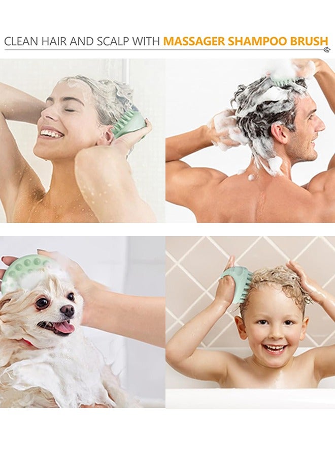 فرشاة شامبو مدلك فروة الرأس للشعر بشعيرات سيليكون ناعمة (أسود) - Image 5