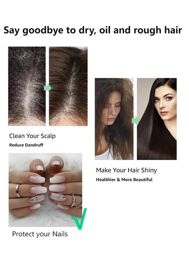 فرشاة شامبو مدلك فروة الرأس للشعر بشعيرات سيليكون ناعمة (أسود) - Image 4