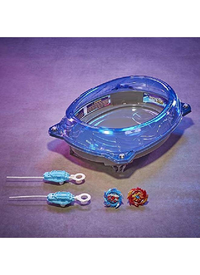 Burst Surge Speedstorm Volt Knockout Battle Set Complete Battle Game Set With Beystadium 2 Battling Top Toys And 2 Launchers