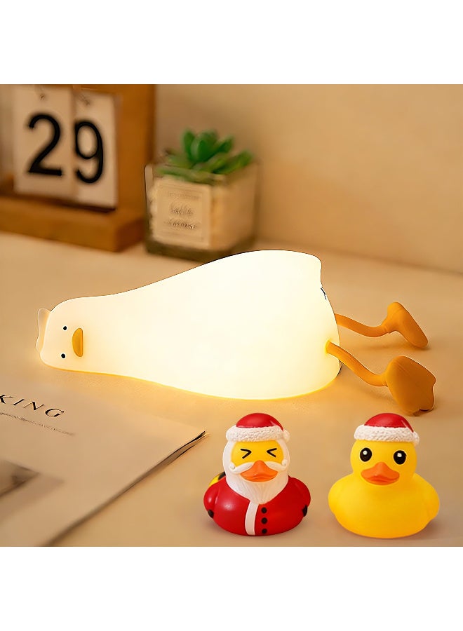 Rechargeable LED Duck Night Light, Soft Silicone Dimmable Bedside Lamp with 30-Minute Timer - Image 4