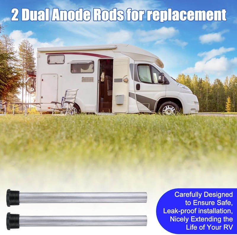 RV Water Heater Maintenance Kit - 4 Pcs Elements, Anode Rods, Wrench, Tape - Compatible with Suburban RV Water Heater - Image 2