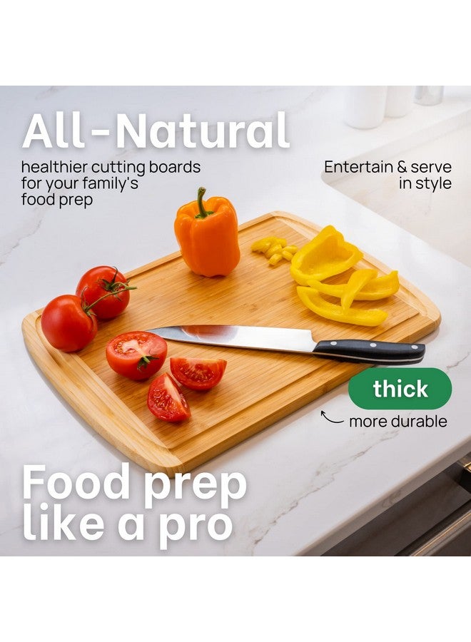 GREENER CHEF 18 Inch Extra Large Bamboo Cutting Board with Lifetime Replacements - Wood XL Cutting Boards for Kitchen - Organic Wooden Butcher Block and Chopping Board for Meat and Vegetables - Image 4