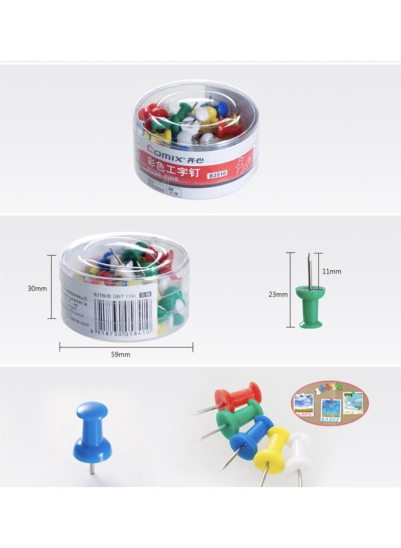 كوميكس - دبابيس ضغط ملونة  علبة عبوة 60 حبة - Image 2