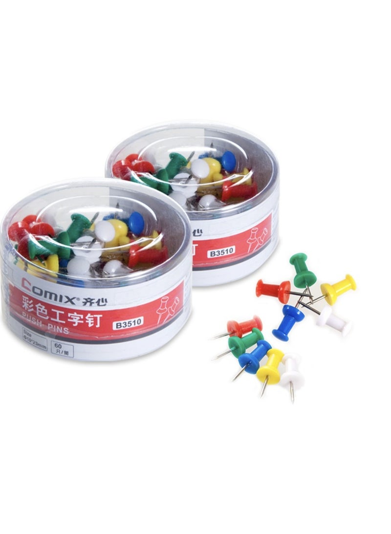 كوميكس - دبابيس ضغط ملونة  علبة عبوة 60 حبة - Image 1