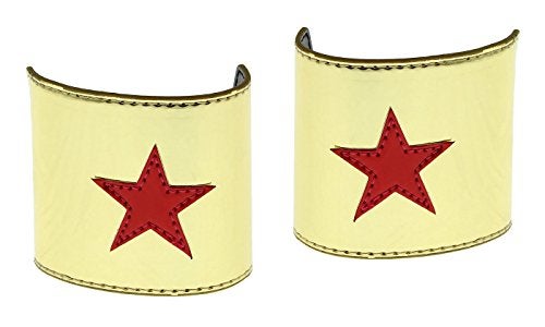 Bioworld Wonder Woman Cuff and Tiara Adult Cosplay Costume Set Gold - Image 3