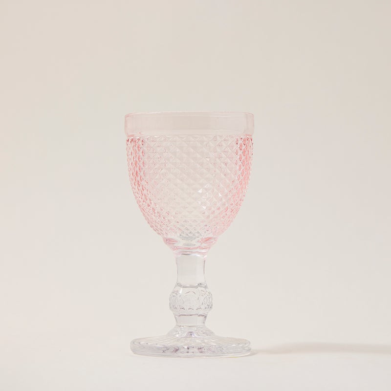 La Mesa 4 Piece Glass Stem Goblets Smoke Pink - Image 5