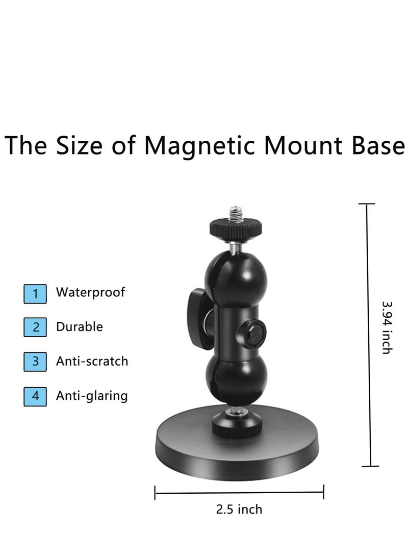 KASTWAVE - Magnetic Camera Mount Compatible with Hero 12/11/10/9/8, AKASO EK7000 Brave 4, DJI Osmo, Insta360 X3 Action Camera with a 1/4" Thread, Magnetic Base Mount with Rotating Ball Head - Image 1