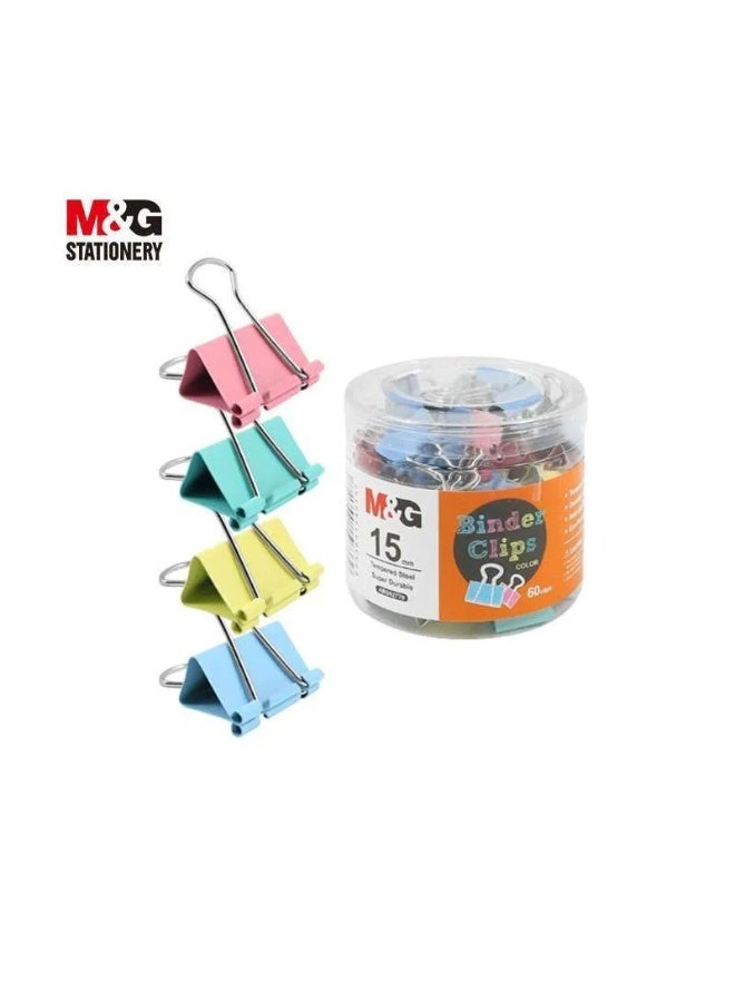 M&G 15mm Colorful Binder Clip 60pcs/box - Image 1