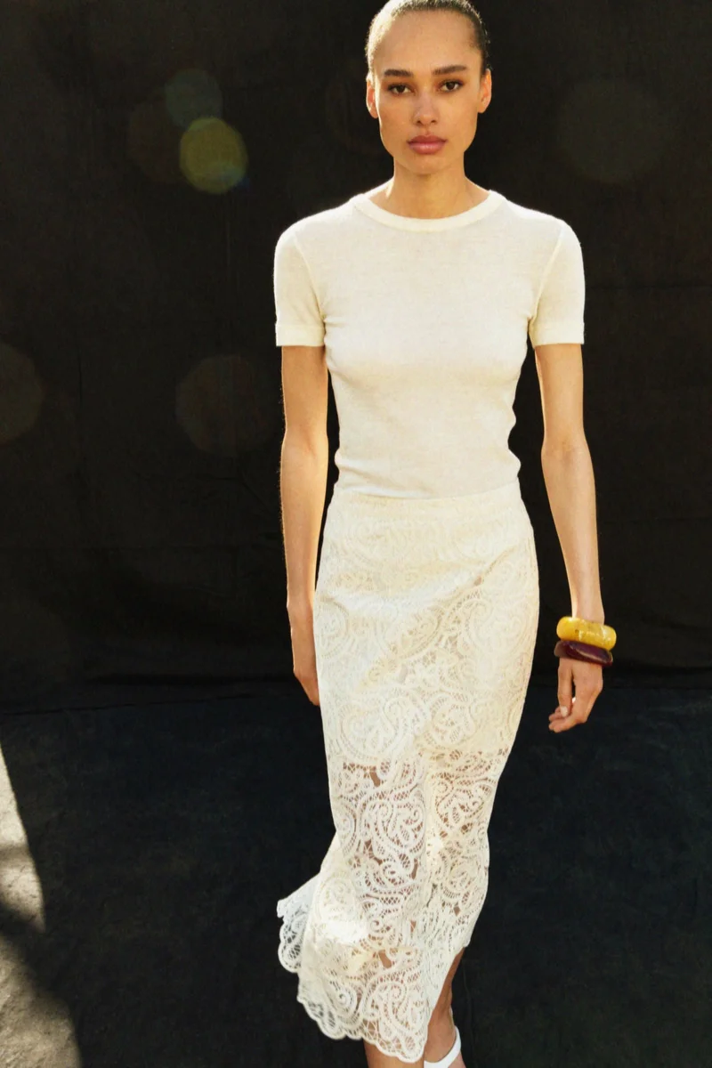 H&M Lace pencil skirt