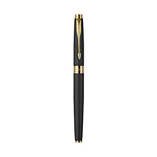 Parker Aster Matte Black Roller Ball Pen with Wallet (Gold Trim) - Image 4