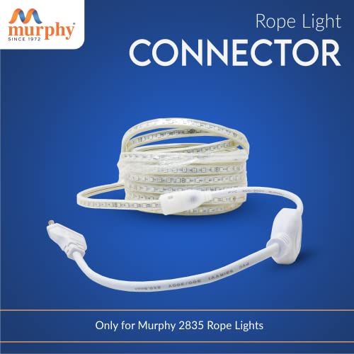 Murphy 220V AC PIN Connector/Adaptor/Cable for LED (SMD 2835-120 LED/Mtr.) Rope Light (Pack of 3), White - Image 3