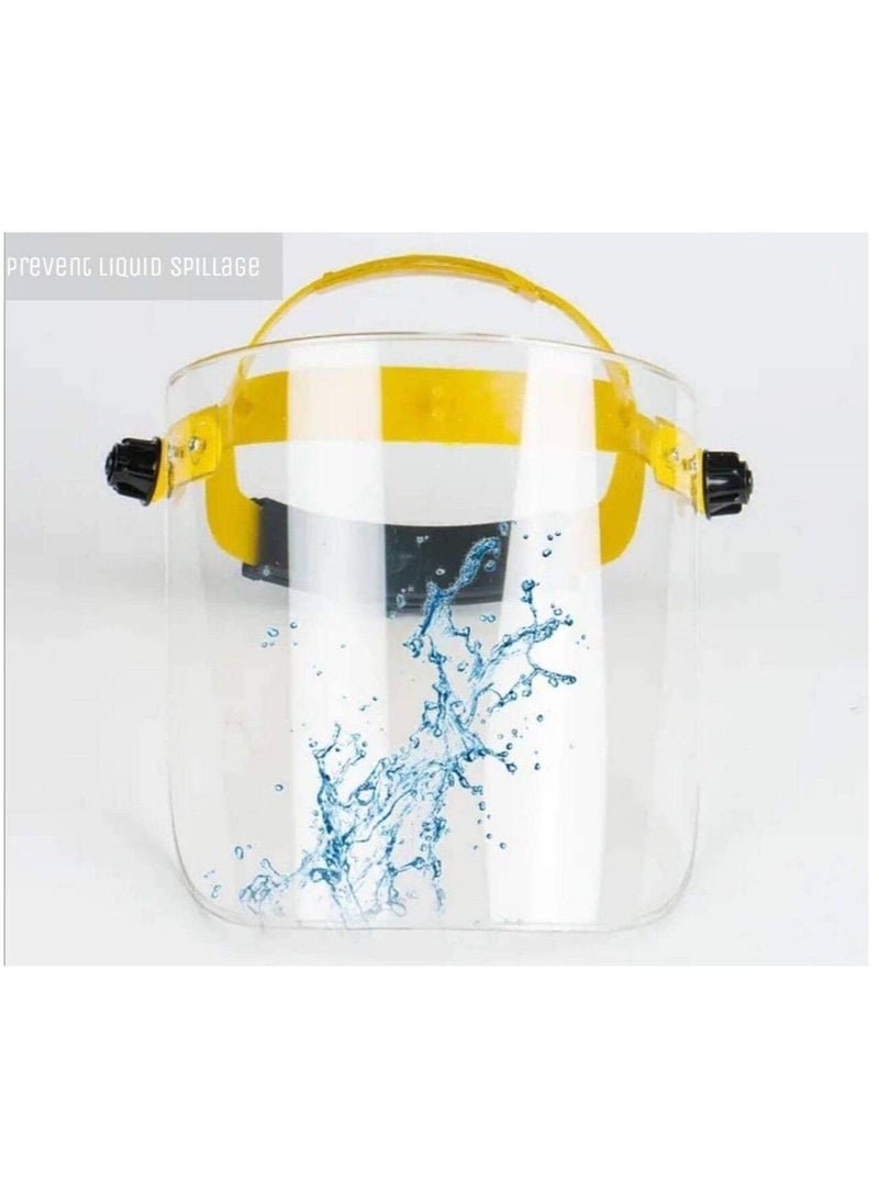 SYOSI - Clear Face Shield | Reusable Full Face Protection, Eyes, Nose & Mouth Coverage, Lightweight Polycarbonate Visor - Image 1