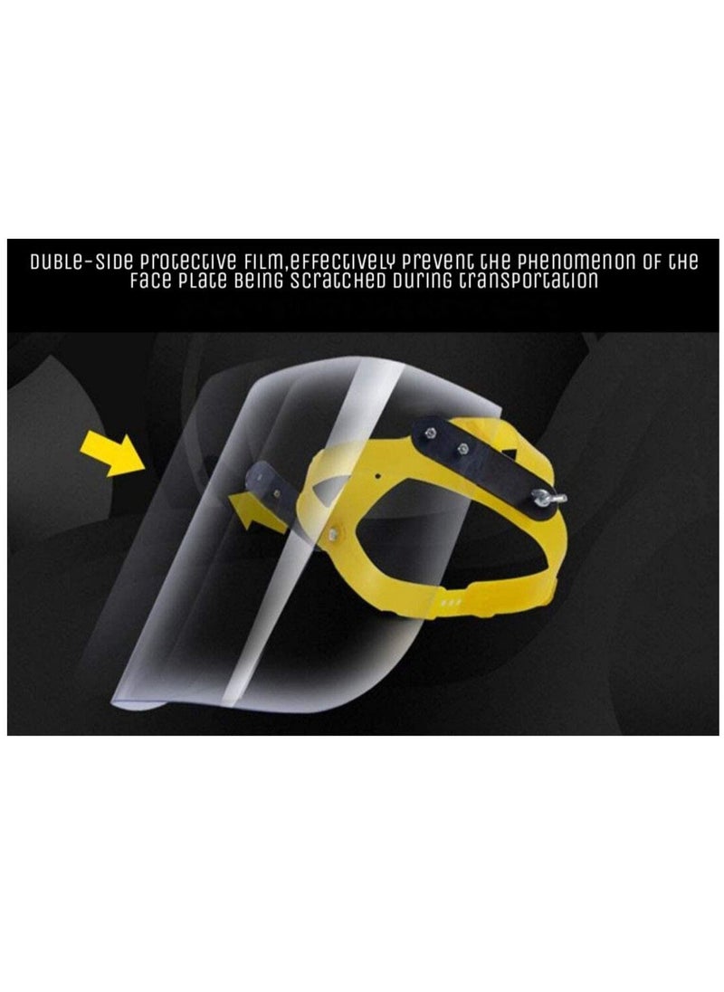 SYOSI - Clear Face Shield | Reusable Full Face Protection, Eyes, Nose & Mouth Coverage, Lightweight Polycarbonate Visor - Image 1