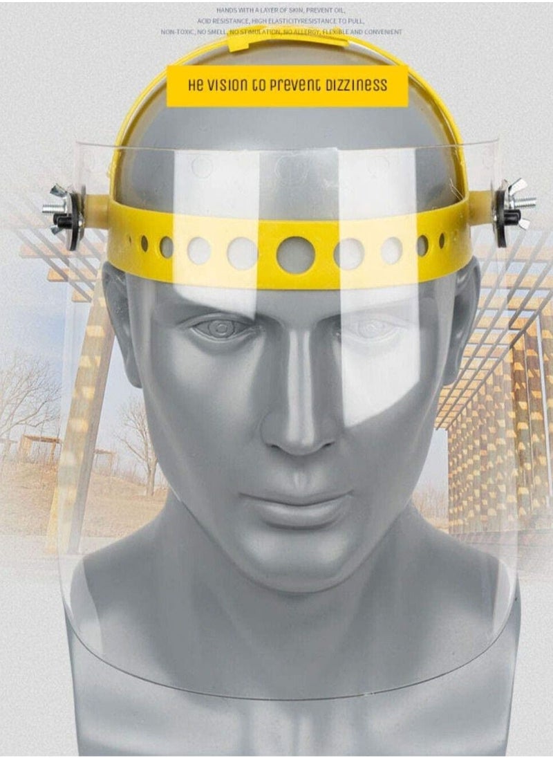 SYOSI - Clear Face Shield | Reusable Full Face Protection, Eyes, Nose & Mouth Coverage, Lightweight Polycarbonate Visor - Image 1