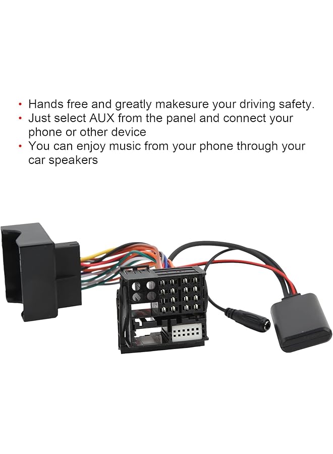 Excefore Bluetooth Handsfree Audio Radio Music Adapter Aux-In Cable - Wireless Bluetooth 5.0 Audio Aux Input Cable Adapter With Microphone For Bmw E46 3 Series 320I 320Ci 320Cic - Image 4