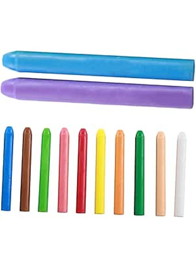 Water Soluble Dust Color Chalks 12 Pack For Blackboard Playground Drawing Easy Wipe - Image 1