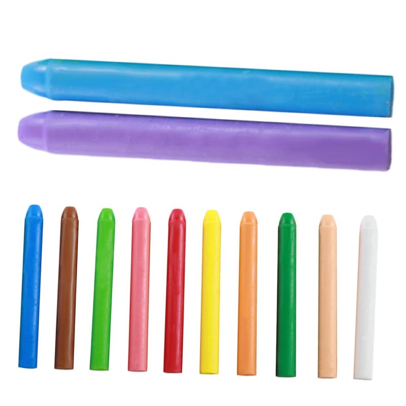 Water Soluble Dust Color Chalks 12 Pack For Blackboard Playground Drawing Easy Wipe - Image 2