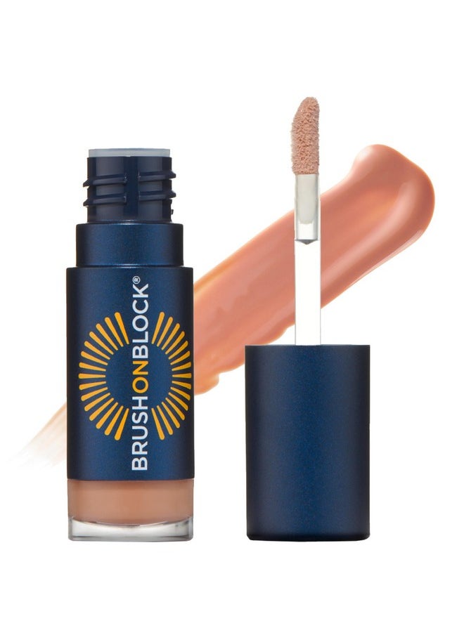 Brush On Block - Brush On Block Sun Shine Protective Lip Oil SPF 30, Mineral Protection from UVA/UVB & Blue Light, Hydrating, Cruelty-Free, Gluten-Free, & Vegan, Nude - Image 1