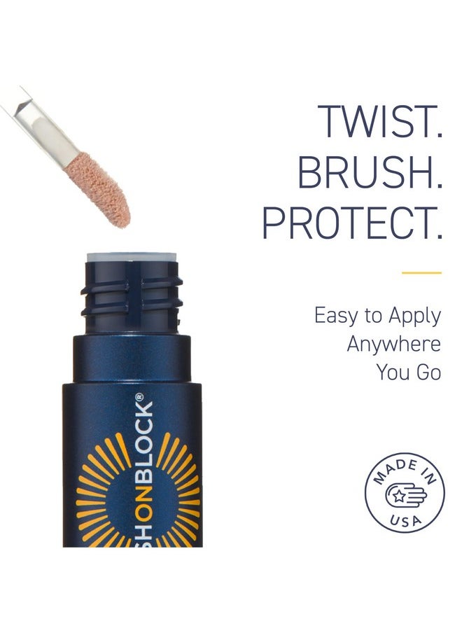 Brush On Block - Brush On Block Sun Shine Protective Lip Oil SPF 30, Mineral Protection from UVA/UVB & Blue Light, Hydrating, Cruelty-Free, Gluten-Free, & Vegan, Nude - Image 1