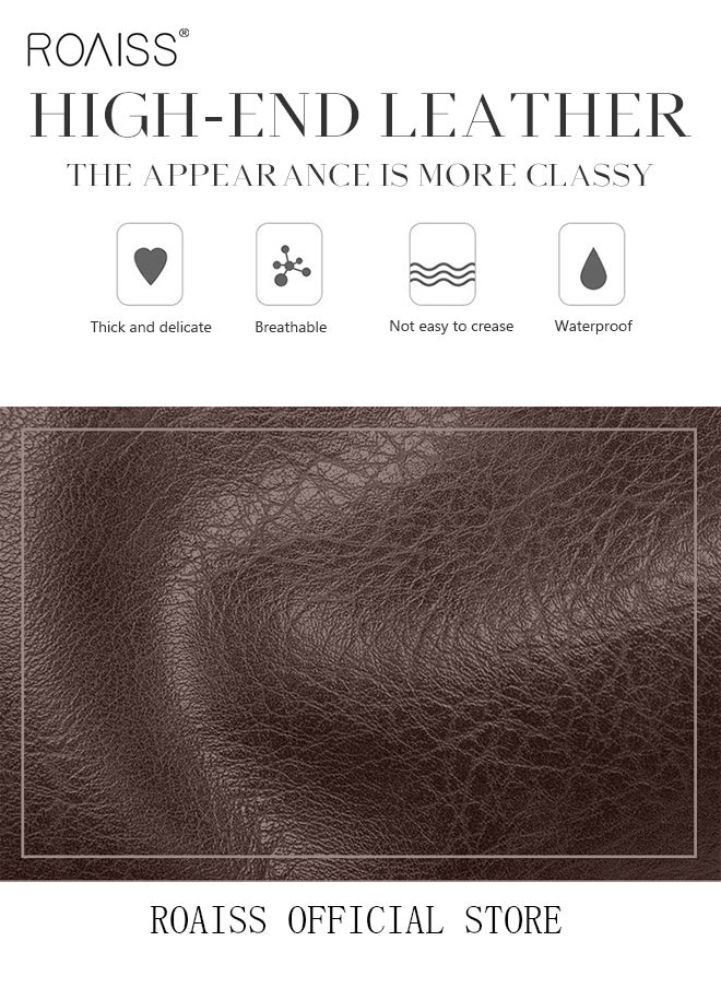 roaiss Large Crossbody Bags Ladies Shoulder Handbags Purse Set for Women Hobo Totes PU Leather Purses and Handbags Shoulder Bag Vegan Leather Tote Brown  - Image 3