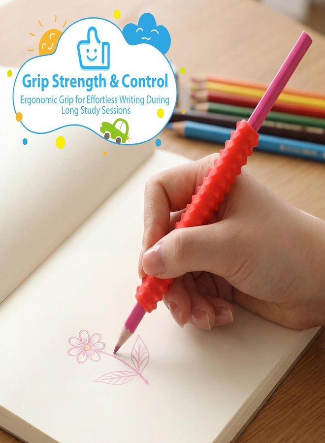 YooNotee 32 Pack Textured Silicone Pencil Grip, Sensory Fidget Sleeves for Adults with ADHD & Autism Anxiety Relief, Travel Fidget Tool for Focus, Calm, and Fine Motor Skills - Image 5