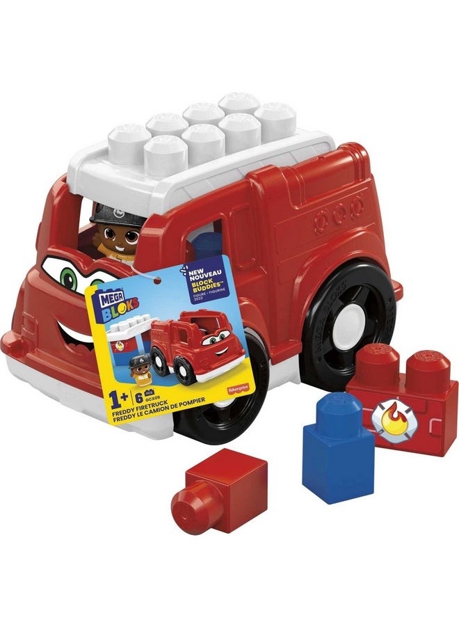 Mega Brands Mega Bloks First Builders Freddy Fire Truck GCX09, Building Toys for Toddlers (6 Pieces)  - Image 1