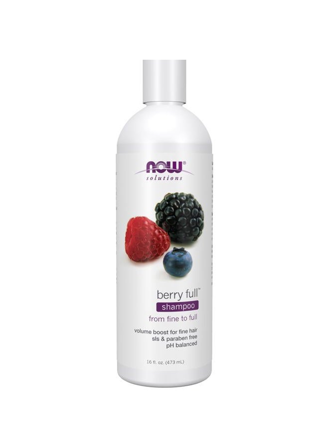 now Solutions, Berry Full™, Volume Boost Shampoo for Fine Hair with Biotin, pH Balanced, 16-Ounce - Image 1