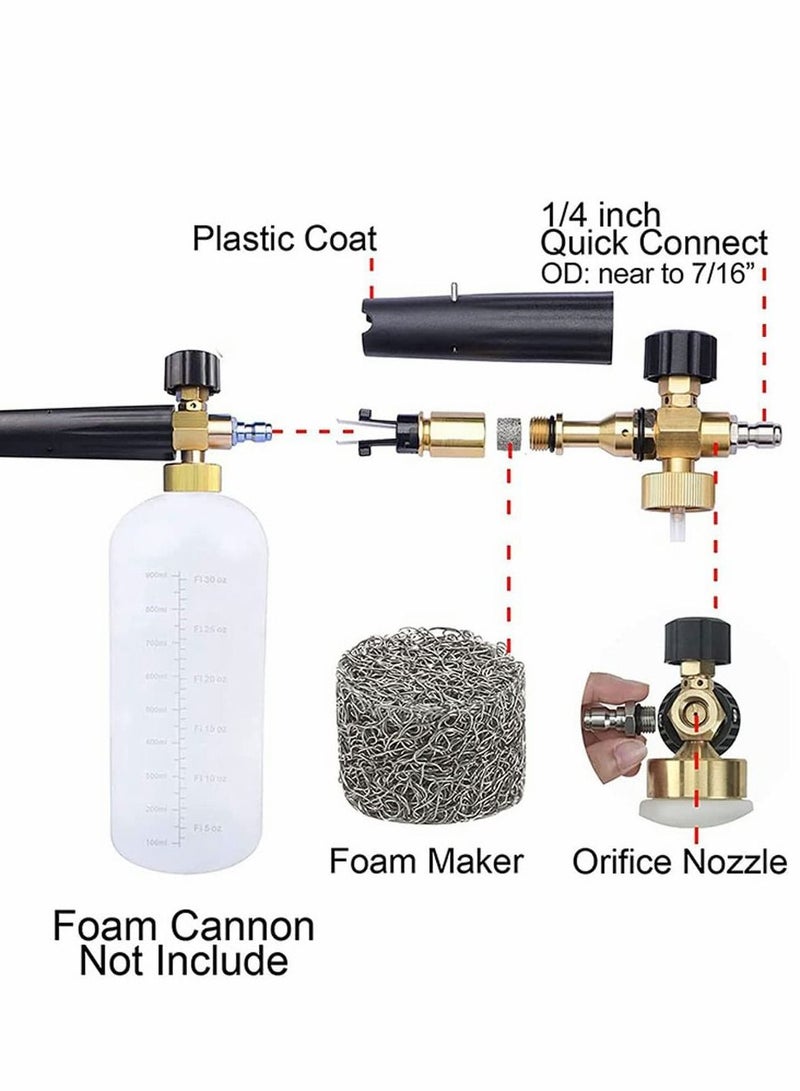 Excefore Foam Cannon Orifice Nozzle Tips and Maker, Universal 1.1 mm Thread Mesh Filter for Pressure Washer Parts, 3000 PSI (3Pcs )  - Image 3