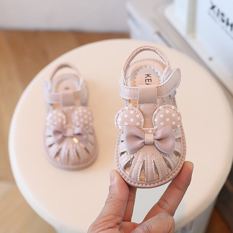Toddler Girls Summer Sandals 1-2 Years Old Princess Soft Sole Walking Shoes Water pink