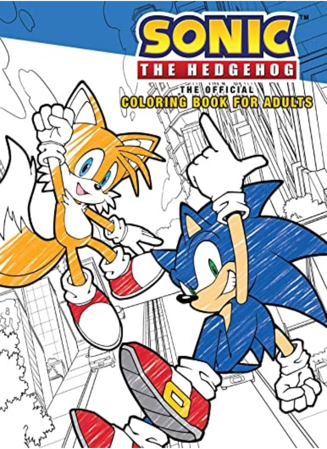 Sonic The Hedgehog كتاب التلوين الرسمي للكبار من Insight Editions غلاف عادي 